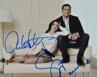 ANNE HATHAWAY & Steve CARRELL - Get Smart Cast Signed Photo x2 w/coa