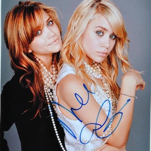 ASHLEY OLSEN & KATE Olsen Signed Photo X2 - Full House - Dualstar w/coa