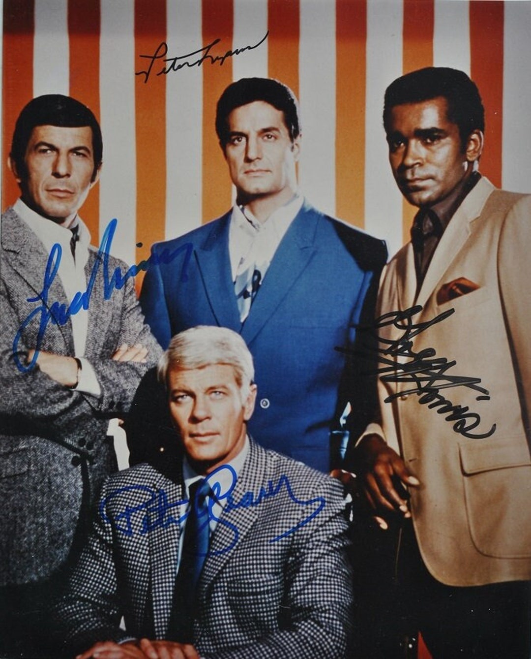 MISSION IMPOSSIBLE CAST Signed Photo - Peter Graves, Peter Lopez, Greg