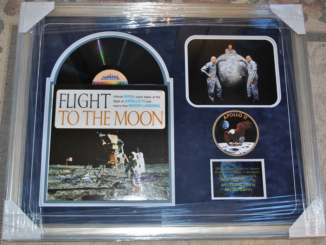 APOLLO 11 Signed AlbumX3 - Neil Armstrong, Michael Collins, Buzz