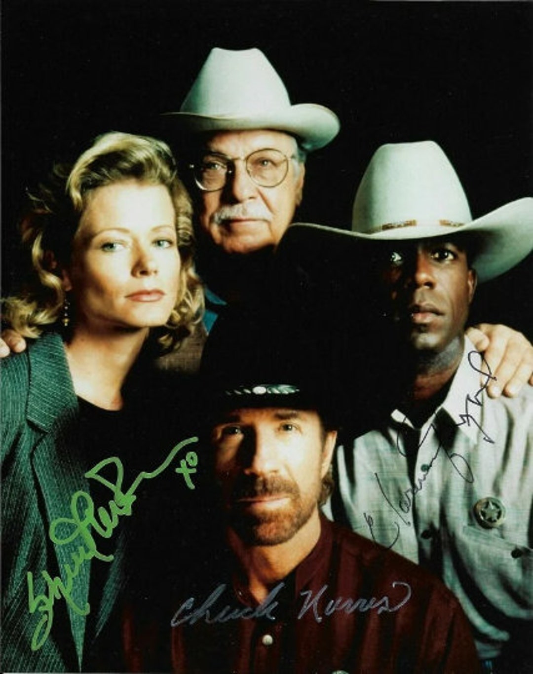 WALKER TEXAS RANGER Cast Signed Photo X3 Chuck Norris Etsy