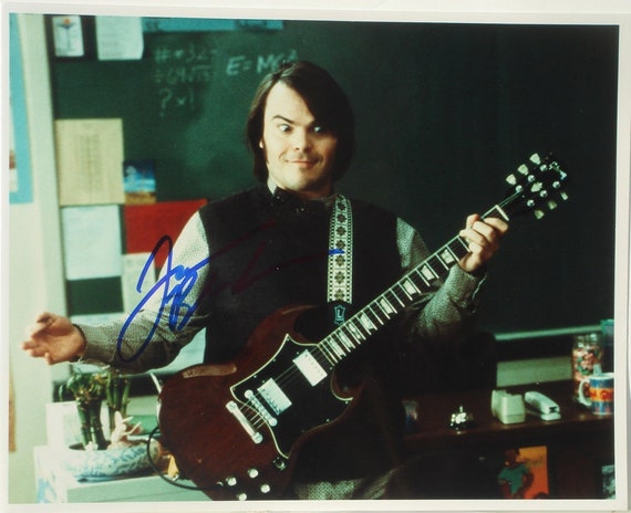 JACK BLACK SIGNED Photo School of Rock W/coa 