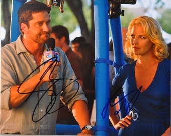 THE UGLY TRUTH Cast Signed Photo x2 -Gerard Butler and Katherine Heigl w/coa