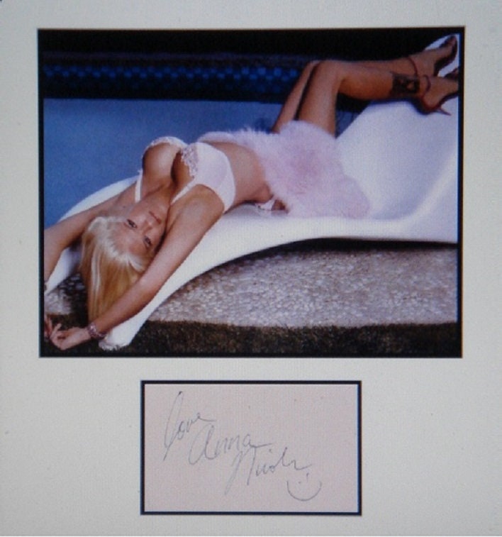 ANNA NICOLE SMITH Signed Page & Photo  w/coa