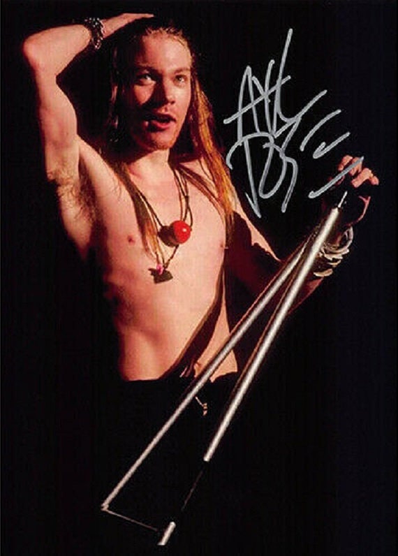 AXL ROSE Signed Photo Guns N Roses w COA