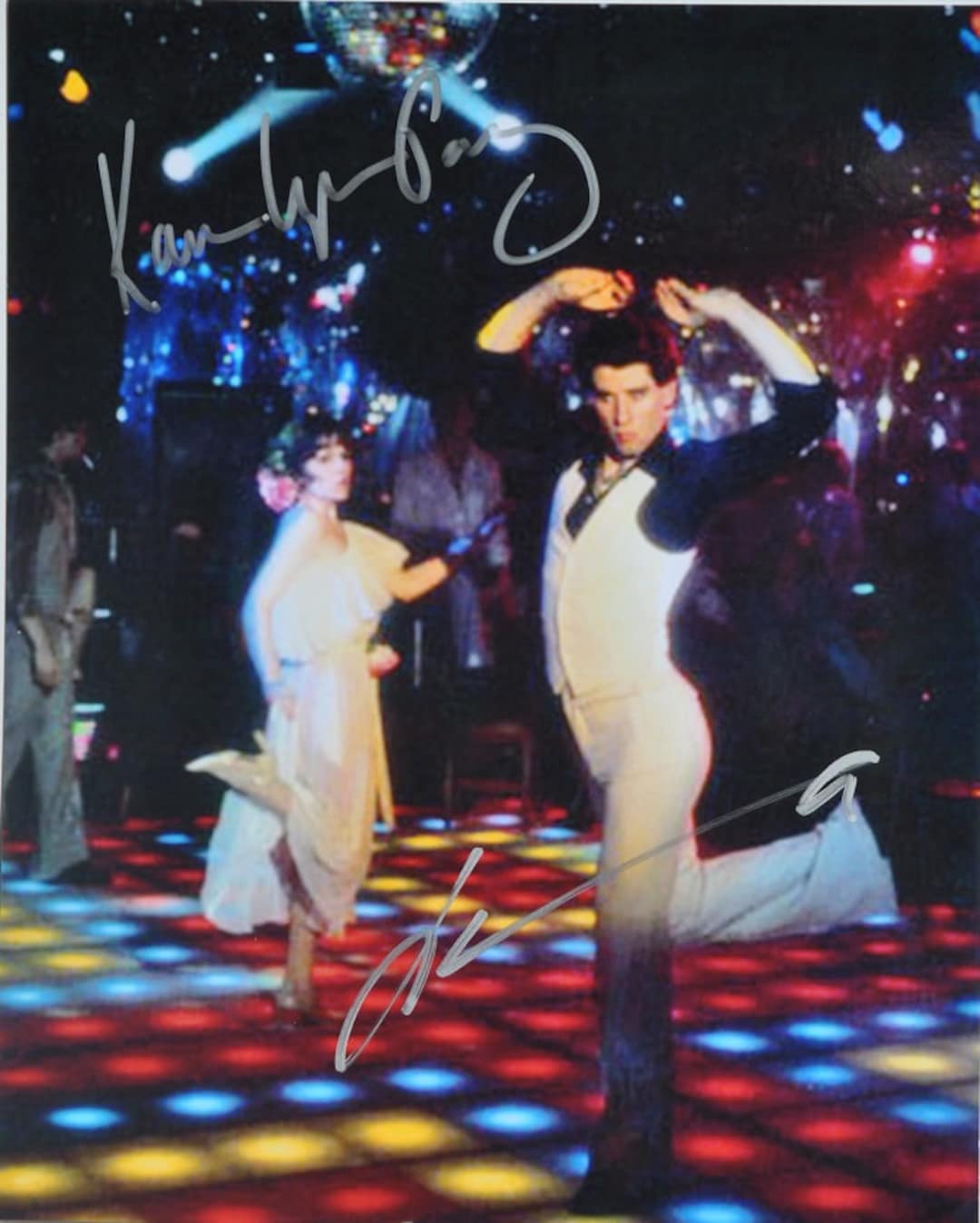 SATURDAY NIGHT FEVER Cast Signed John Travolta & Karen Lynn Gorney Wcoa