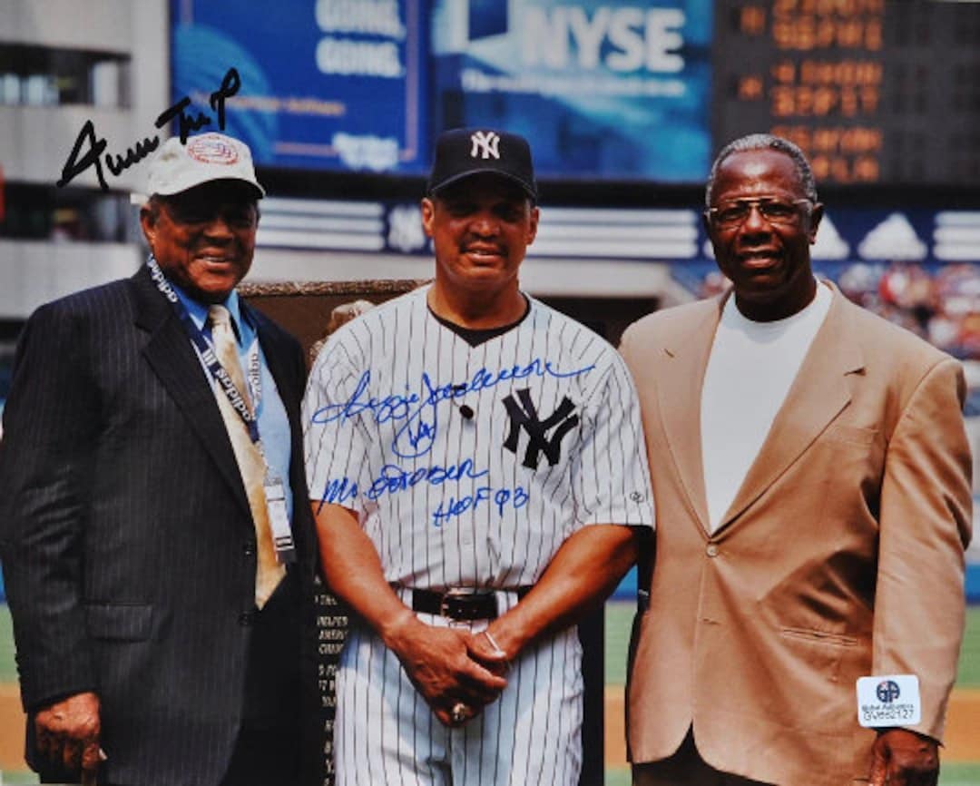 REGGIE JACKSON & WILLIE Mays Signed Photo X2 ...