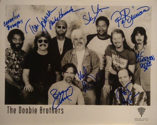 【レア】Doobie Brothers 1996年ツアーメンバー勢揃い サイン DOOBIE BROTHERS SIGNED Autographed Photo X9 - Michael Mcdonald