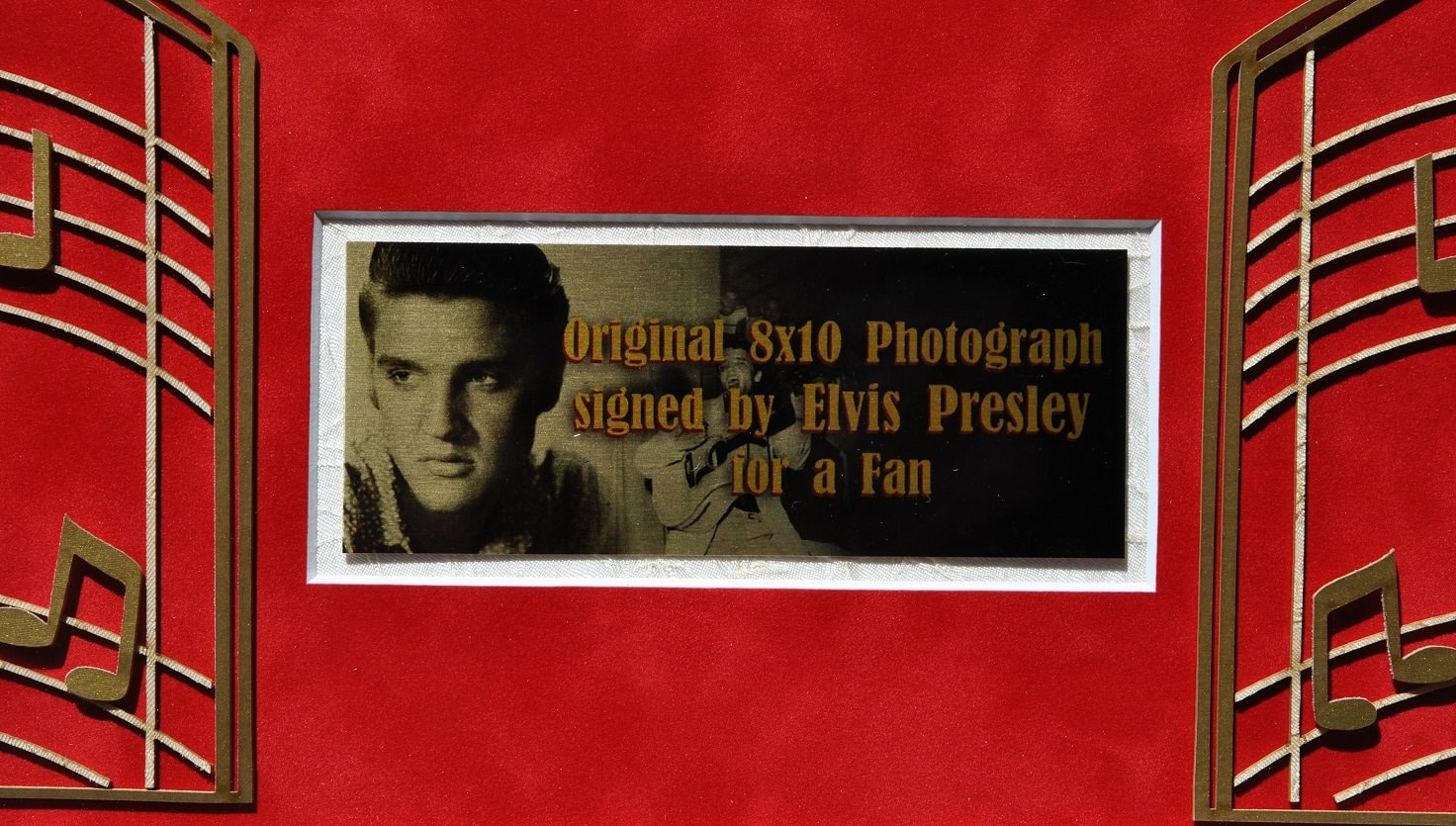 Plaque Murale Elvis Presley 1935-1977 Avec Lettrage Doré, Ovale Résine 12,7x8,9cm