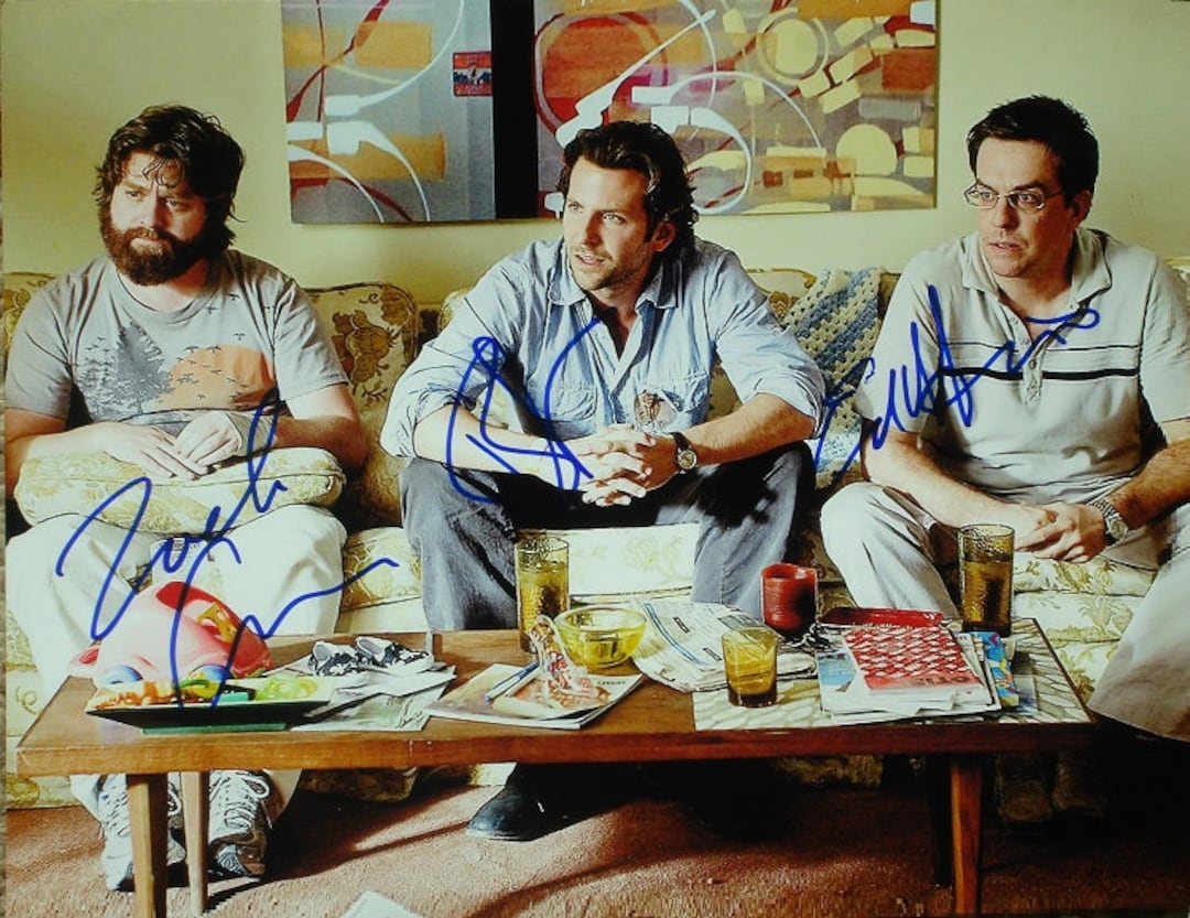 THE HANGOVER Cast Signed Photo X3 - Bradley Cooper, Ed Helms + W/coa - Etsy