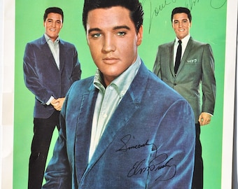 ELVIS PRESLEY Ondertekende gesigneerde fotoadvertentie w/coa