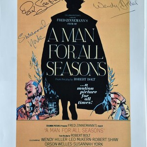 『A MAN FOR ALL SEASONS』キャストサイン入り写真 x3 - ポール・スコフィールド + コアラ付き