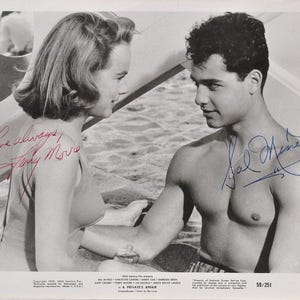 SAL MINEO & TERRY Moore Signed Rare Photo x2 - A Private&#39;s Affair w/coa