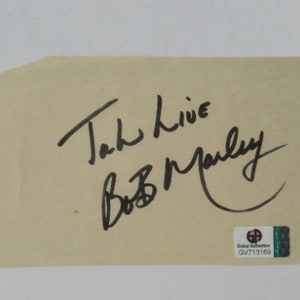 Page signée par BOB MARLEY - The Wailers - One Love/People Get Ready - Rastafarianism w/coa
