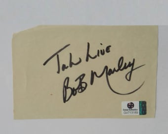 BOB MARLEY SIGNED Page - The Wailers - One Love/People Get Ready - Rastafarianism w/coa