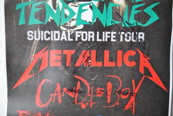 SUICIDAL TENDENCIES Signed 1994 Concert Tour Poster X5 – Mike Muir