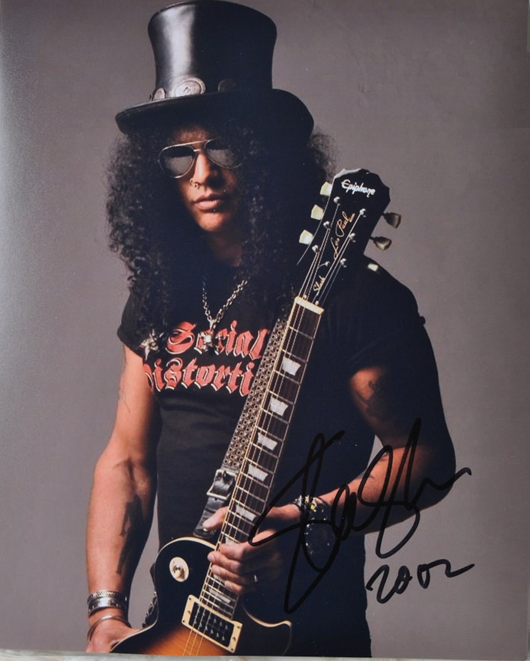 SLASH Signed Photo - Saul Hudson, Guns N Roses, Velvet Revolver W