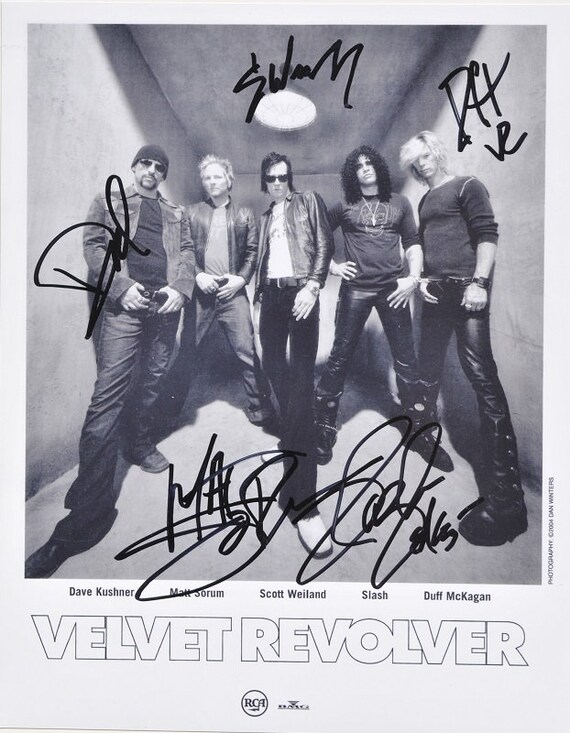 レアslash duff matt Sorum 直筆サインCD guns ガンズ VELVET REVOLVER Signed Photo X5 - Slash, Scott Weiland, Duff