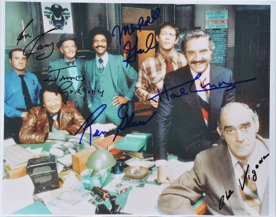 BARNEY MILLER CAST Signed Photo X5 Hal Linden, Ron Glass, James Gregory
