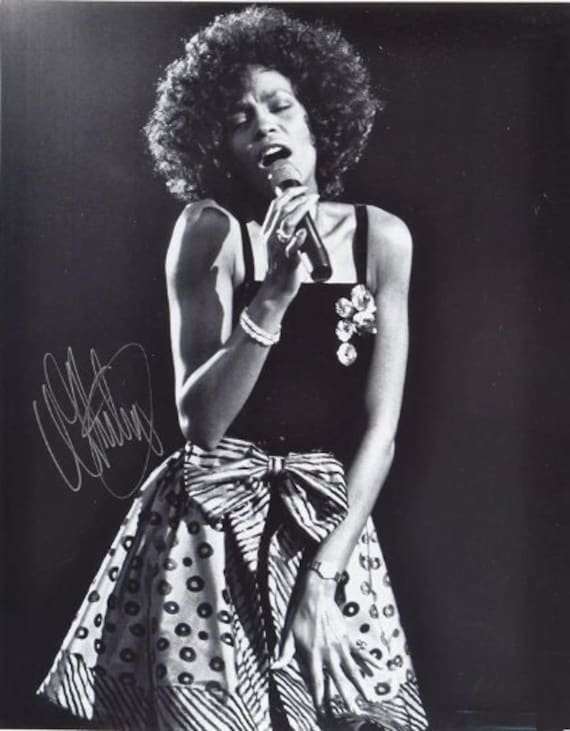 Whitney Houston Round Aluminum Sign - 11.75