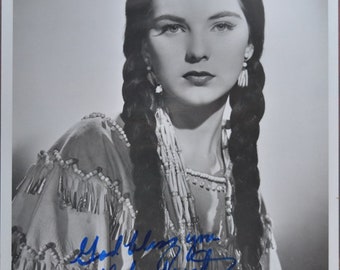 DEBRA PAGET Signiertes Foto – Broken Arrow, Love Me Tender w/coa