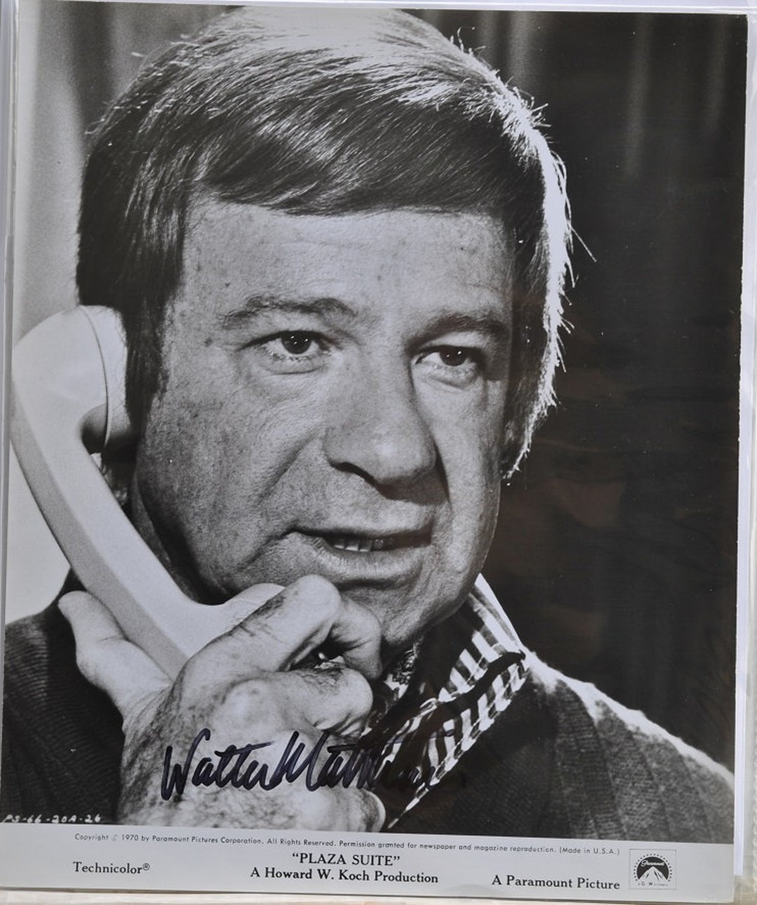 WALTER MATTHAU Signed Photo Plaza Suite W/coa - Etsy