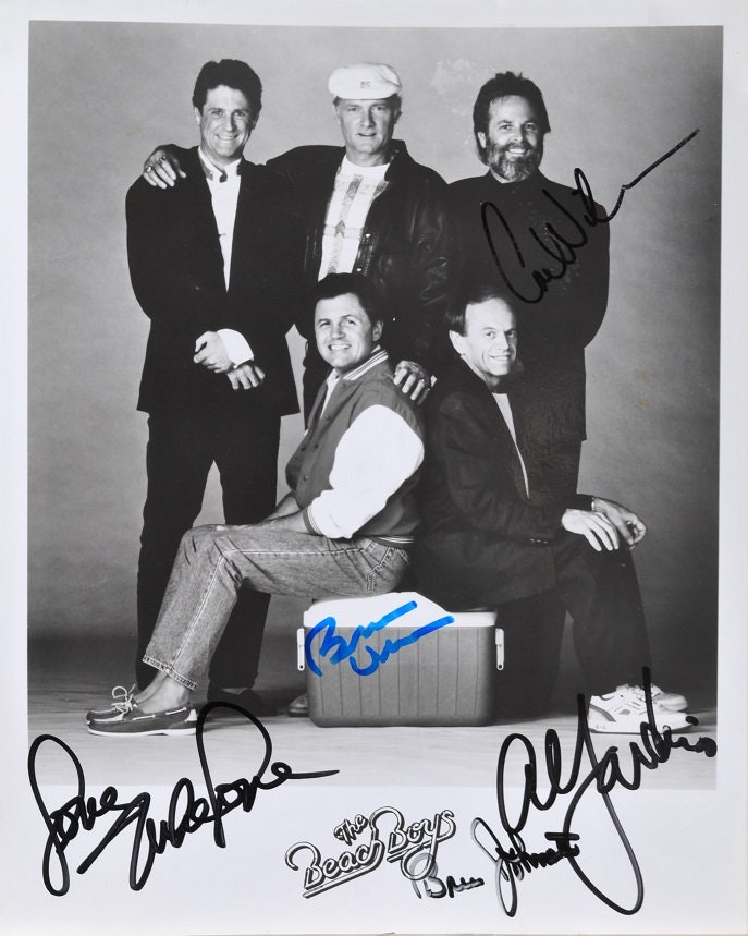THE BEACH BOYS X5 Signed Photo - Brian Wilson, Carl Wilson + W/coa