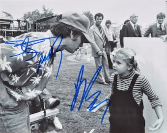 STEVEN SPIELBERG & DREW Barrymore Signiertes Foto X2 - E.T. der Außerirdische w/coa
