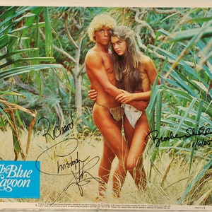 Brooke Shields & Christopher Atkins Signed Photo - The BLUE LAGOON  11"x14"  w/COA