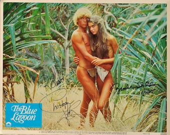 Brooke Shields & Christopher Atkins Signed Photo - The BLUE LAGOON  11"x14"  w/COA