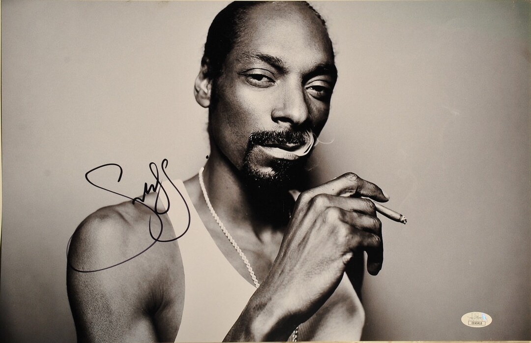 SNOOP DOGG SIGNED AUTOGRAPH ORIGINAL ARTWORK SKETCH 11x14 DR