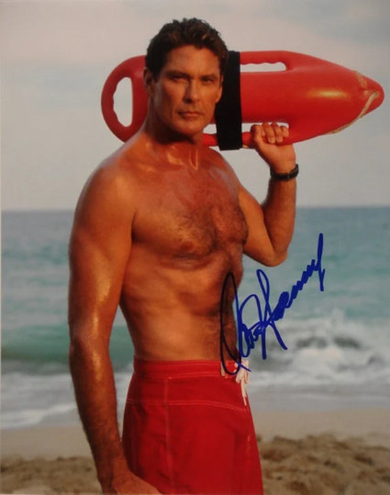 DAVID HASSELHOFF SIGNED Photo Knight Rider Baywatch w/coa image 1