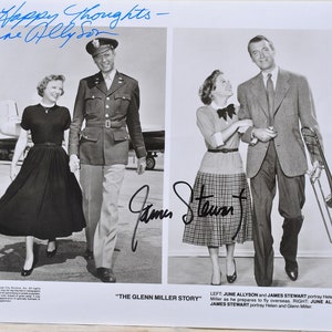 JAMES STEWART & JUNIO Allyson Foto firmada - La historia de Glenn Miller - Jimmy Stewart