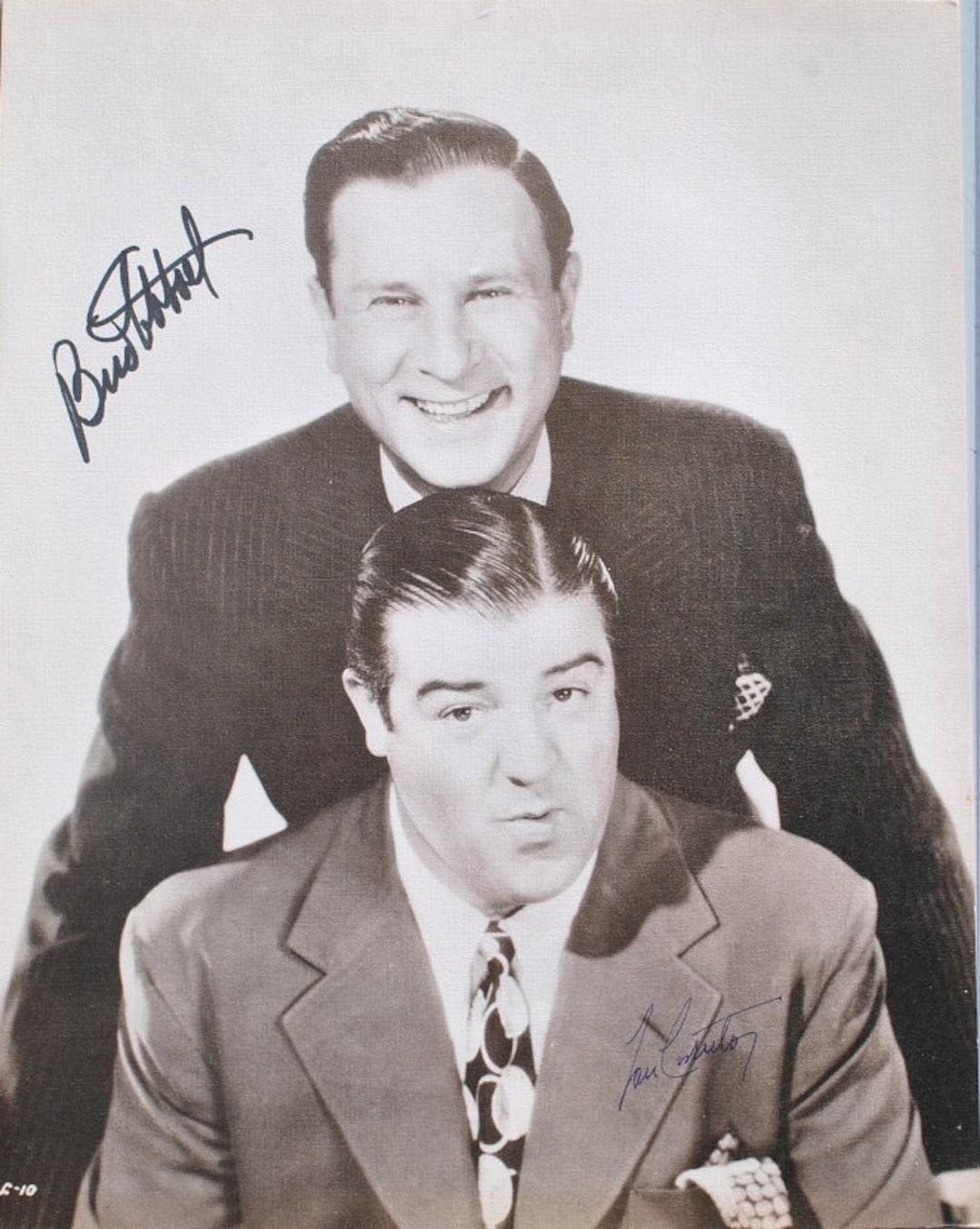 ABBOTT & COSTELLO Signed Photo X2 Bud Abbott, Lou Costello 11x14 W/coa
