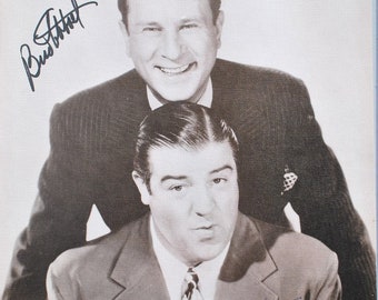 ABBOTT & COSTELLO Photo dédicacée X2 - Bud Abbott, Lou Costello 11"x14" w/COA