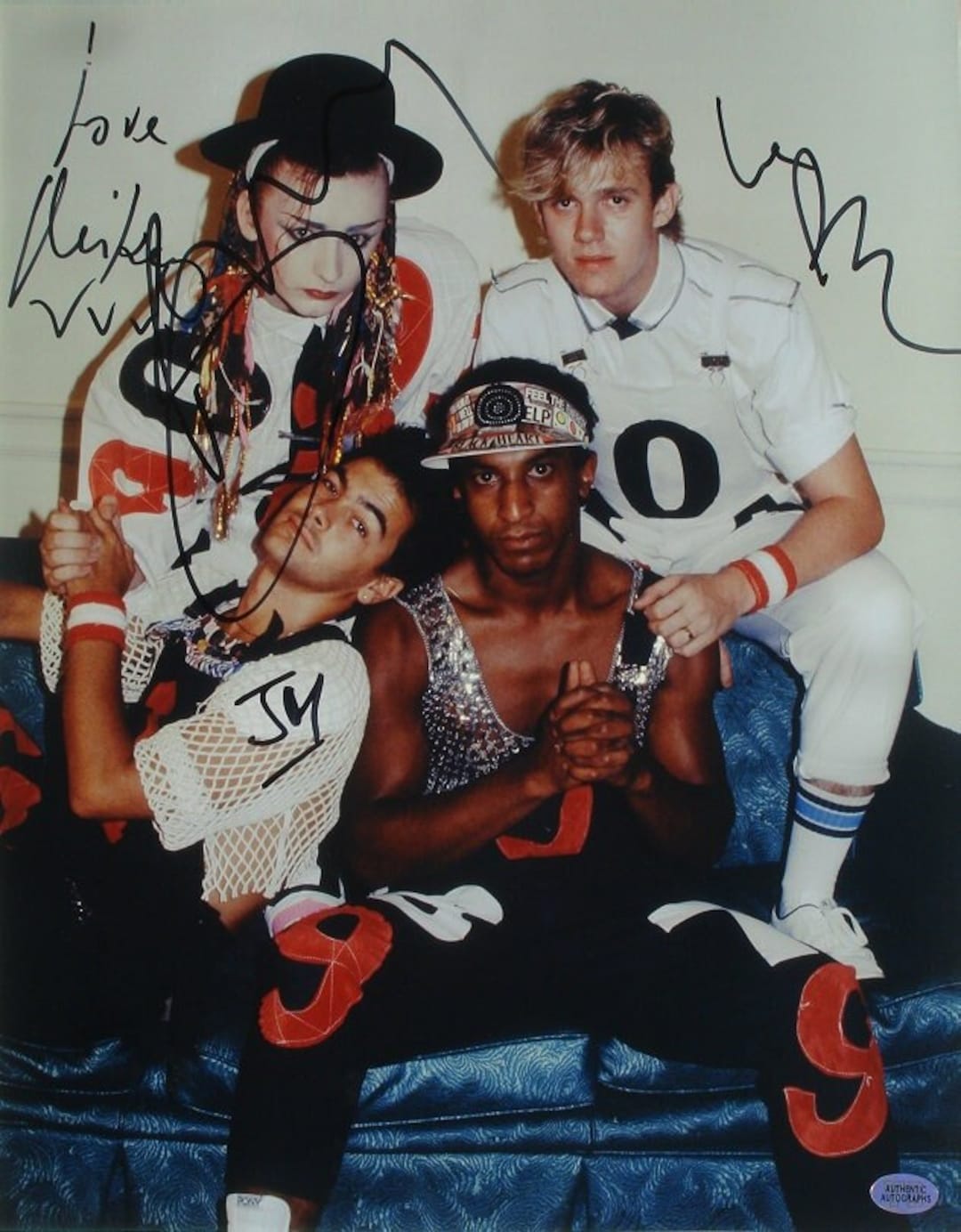 CULTURE CLUB Signed Photo X4 - Boy George, Jon Moss, Roy Hay, Mikey ...