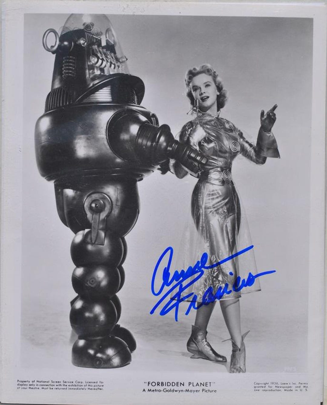 ANNE FRANCIS - FORBIDDEN Planet Signed Photo W/coa - Etsy