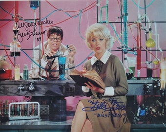 NUTTY PROFESSOR Cast Signed Photo X2 - Jerry Lewis & Stella Stevens 11"x 14" COA