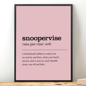 Dachshund, Art, Print, Gift, Pet, Wiener, Sausage Dog Wall Art, Instant Download, Dictionary Definition, Home Decor, Wiener Poster