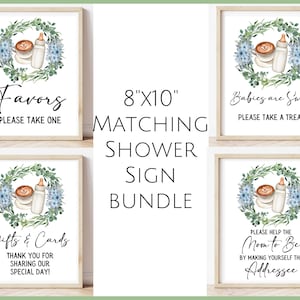 A Baby is Brewing Baby Shower Table Sign Decor Set, Coffee Themed Baby Shower, Brewing Baby Shower, Brunch Baby Shower, DDBA035