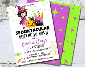 Pink Ghost Halloween Birthday Invitation: Spooktacular Costume Party (Download Printable Template)