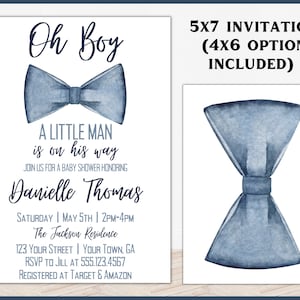 It’s a Boy Baby Shower Invitation, Boy Baby Shower Invite, Blue Baby Shower Invitation, Blue Floral Baby Shower Invite