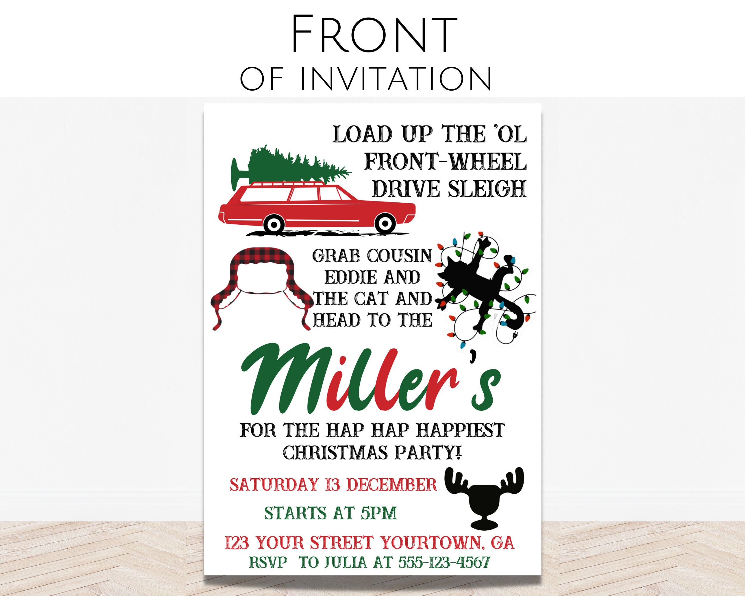 Christmas Vacation Party Invitation Griswald Family Christmas Etsy
