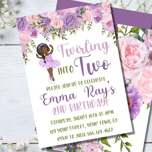 EDITABLE Ballerina Invitation, Tutu Invitation, Ballet Birthday Invitation, Girl Birthday, Dance Invitation, Ballet Template