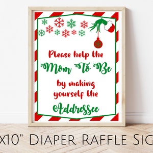 Grinch Baby Shower Addressee Sign, Grinchmas Baby Shower Decor, Christmas Party Signs, Christmas Addressee Sign, DDBA025
