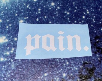 Pain Car Decal | Etsy