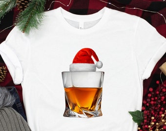 Christmas Bourbon Tshirt, Holiday Bourbon Shirt, Alcohol Tshirt, Christmas Party Shirt, Scotch Shirt, Christmas Spirit Shirt