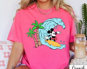 Surfing Mickey Mouse Shirt - Mickey Mouse T-Shirt - Mickey Lovers Shirt - Funny Mickey T-Shirt - Mickey Mouse Gift - Surf Lovers Shirt