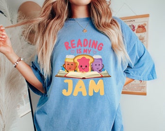 Reading Is My Jam Tshirt, Funny Book Shirt, Shirts With Sayings, Gift For Book Lover, Book Reader Shirt, Reading Tshirt, Bookworm Shirt