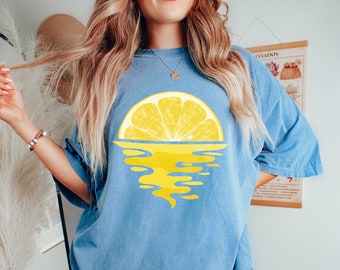Lemon Shirt, Summer Lemon Tshirt, Botanical Lemon Shirt, Lemon Squeeze T-Shirt, Cute Fruit Shirt, Lemonade Tshirt, Botanical T-shirt